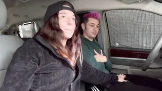 Horny Married Couple Risky Fuck In The Driveway With The Neighbors Outside