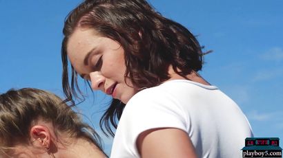 European Lesbian Hotties Rooftop Workout