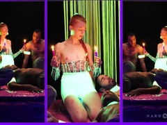 Neon Gangbang   Hot Wax And Hard Cocks