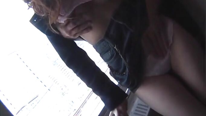 Slutty Asian Gets Fingered In Train