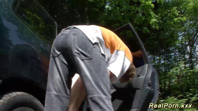 Teen Backseat Banged In The Forest