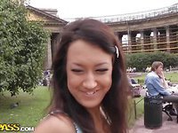 Anal Creampie After Sex In Fresh Air