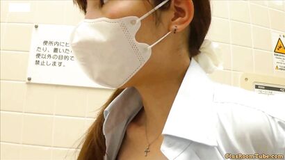 Japanese Young Girl And Her BF Are Having Sex At Public Restroom   Public