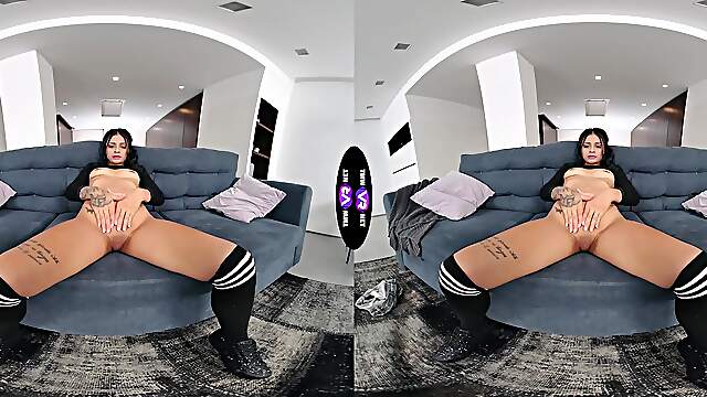 Hot Solo Masturbation With Sneakers And Socks, A Steamy Virtual Reality Scene Featuring Breiny Zoe.