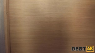 DEBT4k. Cute Debtor Calms Down Lender By Arranging Amazing Foursome