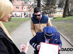 Old Blind Veteran Fucks Teen Slutty Blonde Luna Bbunny With Cute White Ass