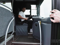 Chubby Brunette Passenger Shamelessly Fucks For Money During Bus Ride