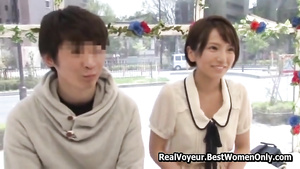 Asian Japanese 18 Year Olds Couple Lovemaking Show Glass Walls 30