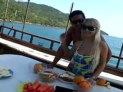 Cinthia Santos Enjoys Oral Sex And Gets Her Ass Fucked Doggy Style