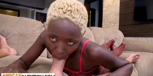 Ebony Wannabe Model From Africa Did Amazing On Her First Casting