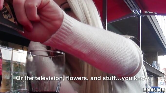 Pretty Blonde Girl Gets Naughty In Public