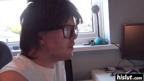 Candi Surprises Him With A Blowjobs