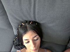 Throat Fucking Busty Latina Amateur Girl