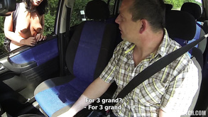 Whore Serves Customer In His Car