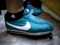 Girl In … Sneakers Crushes Toy Car