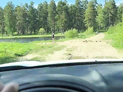 Russian Schoolgirl Gets Her Pussy Fucked In The Car Before Her Summer Holidays