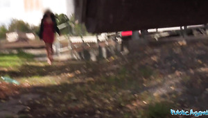 Horny Milf Gave In To Pickup And Gave Herself Up Outdoors For Money In POV