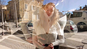 Busty French Blonde Elisa Calvi Big Natural Tits Cowgirl POV Sex