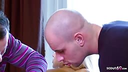 Sexy Blonde Wife First Anal And Rough DP Sandwich MMF Threesome Fuck