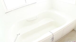 Skinny Japanese Cougar Wife At Uncensored JAV Deep Creampie Cheating Fuck With Boy Next Door